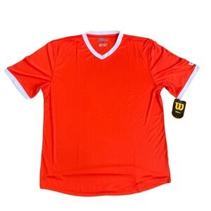 Wilson Brand Men’s Size‎ Large Baseball T Shirt Tee Orange Polyester
